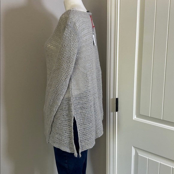 Wooden Ships Asymmetrical Sweater Lace Pullover Dawn Gold Sz M/L NEW - Picture 4 of 10